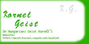 kornel geist business card